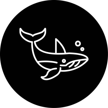 bir balığın vektör simgesi