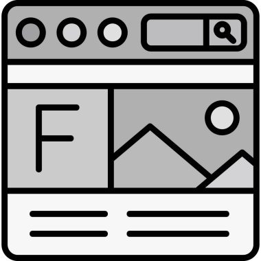 Web tasarım ikonu vektör illüstrasyonu