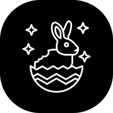 Şirin bir tavşanın vektör simgesi