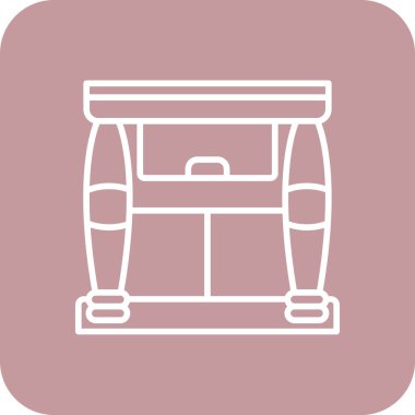 bank ikonu vektör illüstrasyonu