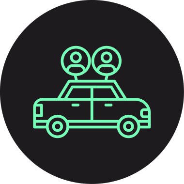 Vektör taksi simgesi illüstrasyonu