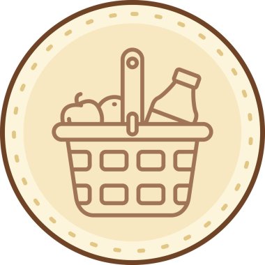 Alışveriş sepeti vektör simgesi