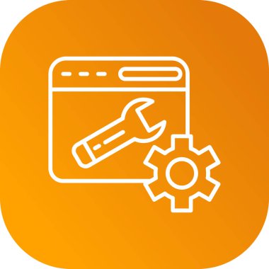 Web ayarı simgesi, vektör illüstrasyonu