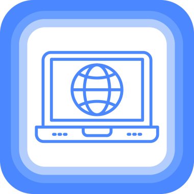 İnternet web simgesi basit vektörü