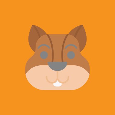 Arkaplanda uzun gölgeli tilki olan düz simge