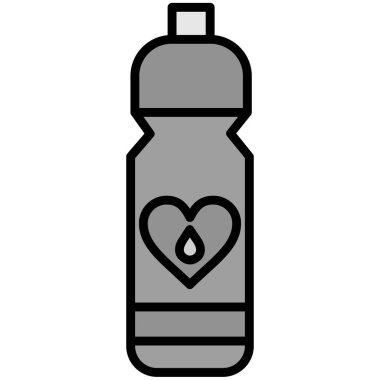 Şişe su ikonu. Web için su vektörü simgelerinin özet çizimi