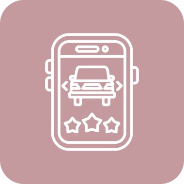 Taksi. Web simgesi basit tasarım