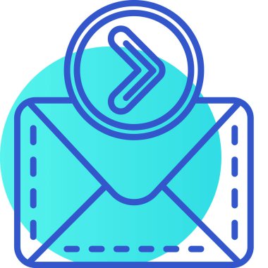 E-posta. Web simgesi basit illüstrasyon