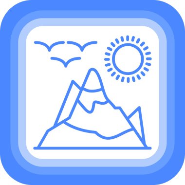 Güneş Ağı simgesi basit illüstrasyon