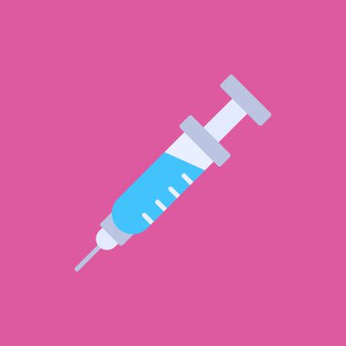 Şırınga simgesi, düz tasarım