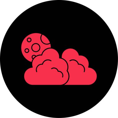 Bir bulut simgesinin vektör illüstrasyonu