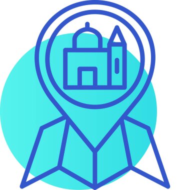 Bina. Web simgesi basit illüstrasyon