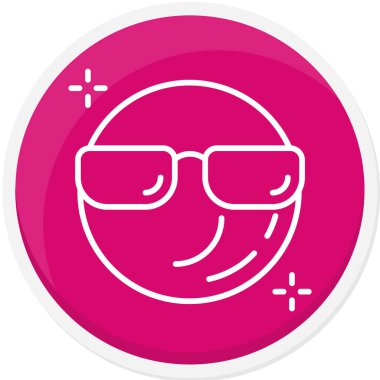 Beyaz arkaplanda izole edilmiş emoji simgesi ve vektör illüstrasyonu