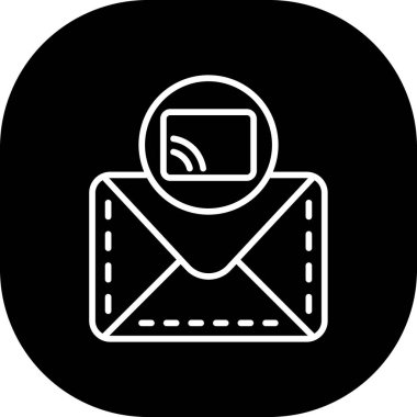 Zarf simgesinin vektör illüstrasyonu