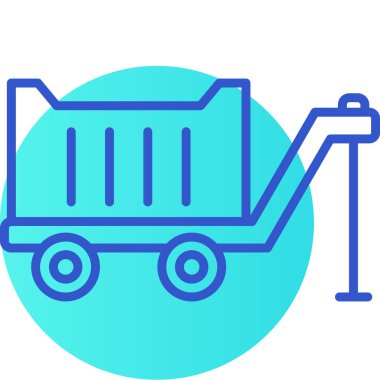 El arabası ikonu. Basit resimleme