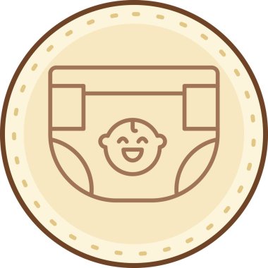 Bebek oğlan ikonu. Web için yeni doğan bebek vektör simgelerinin özet çizimi