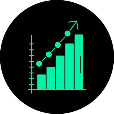 Vektör çizelgesi simgesi, vektör illüstrasyonu, pazar tablosu