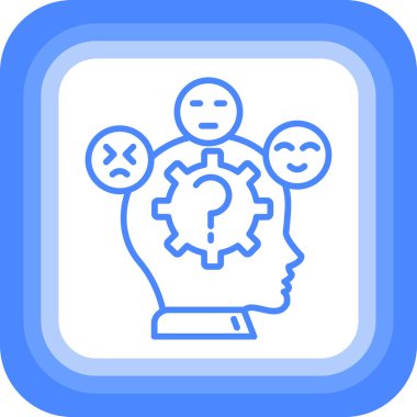 Beyin. Web simgesi basit illüstrasyon