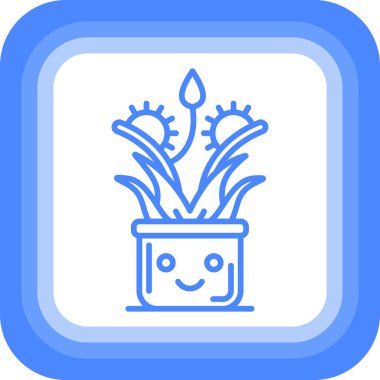 Çiçek. Web simgesi basit illüstrasyon