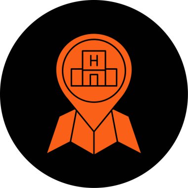 konum simgesi, vektör çizimi