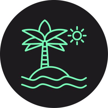 Palmiye ağacı. Web simgesi