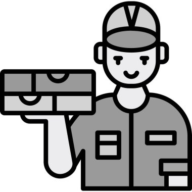 dağıtım kurye simgesi taslak biçimi