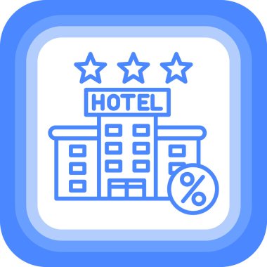 Otel simgesi vektör illüstrasyonu.