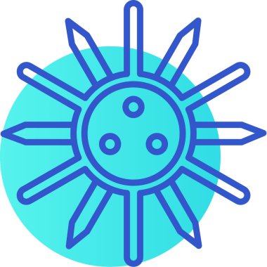 Güneş. Web simgesi basit illüstrasyon