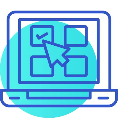 İnternet bağlantısı simgesi. Uzun gölgeli basit bir modern vektör çizimi