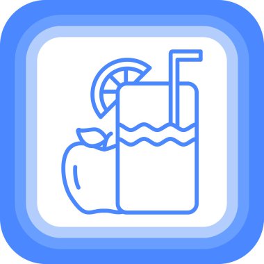 Kokteyl ikonu vektör illüstrasyonu