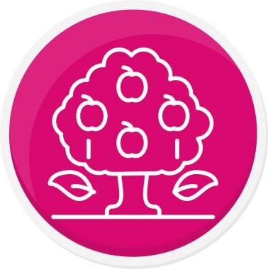 Ağaç simgesinin vektör illüstrasyonu