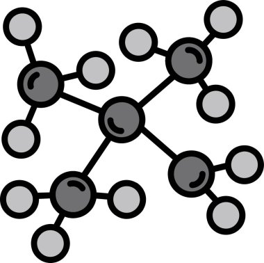 Molekül simgesi, vektör çizimi