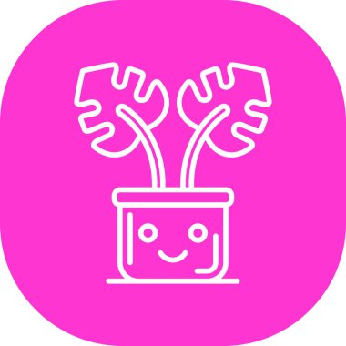 Bir çiçek simgesinin vektör illüstrasyonu