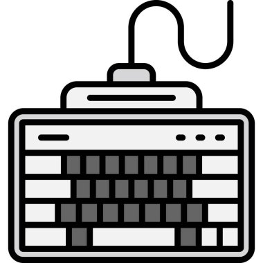 Bilgisayar klavye simgesini, vektör çizim