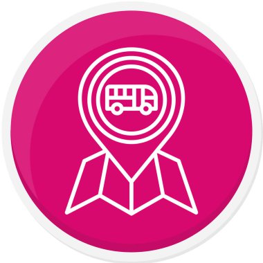 Bir harita simgesinin vektör illüstrasyonu