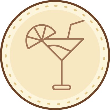 Bir içecek simgesinin vektör illüstrasyonu