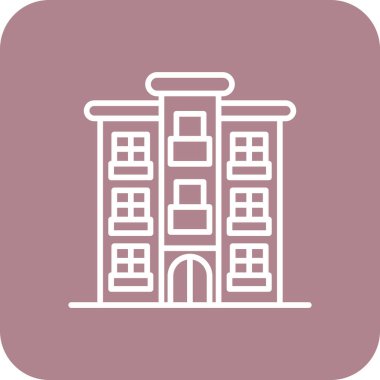 Bina simgesi. vektör illüstrasyonu