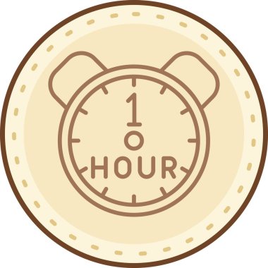 Bir saat simgesinin vektör illüstrasyonu