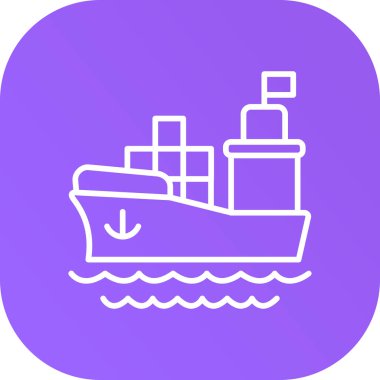 gemi vektör simgesi modern basit vektör çizimi