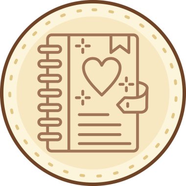 Bir kitap simgesinin vektör illüstrasyonu