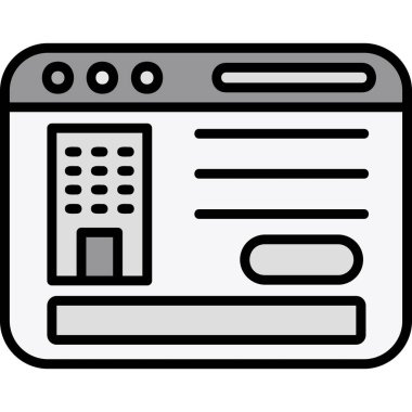 Web tasarım ikonu vektör illüstrasyonu