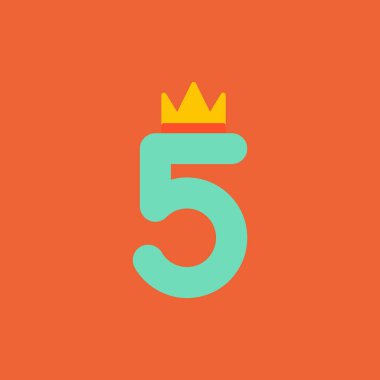 6 numaralı simge, vektör illüstrasyonu