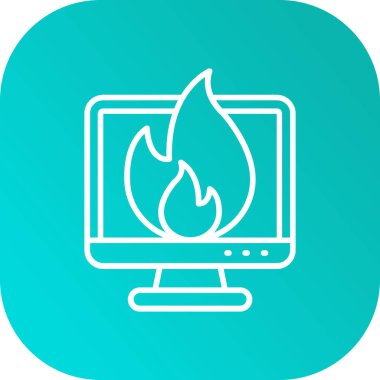 ateş simgesi, modern vektör illüstrasyon tasarımı