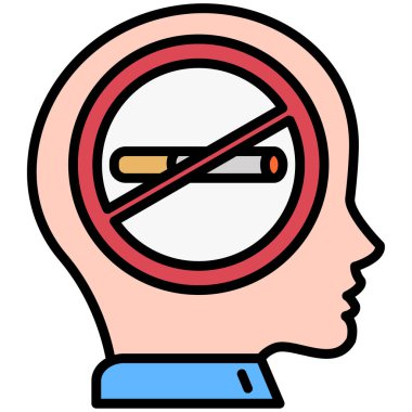 dumanı tüten simge rengi dış hat vektörü