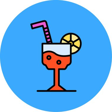 Bir içecek simgesinin vektör illüstrasyonu