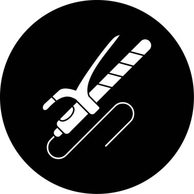 Moda biçimi izole edilmiş arkaplanda makas simgesi