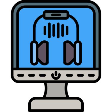 İnternet güvenlik simgesi. ana hatlı internet güvenlik vektörü simgesi rengi düz izole