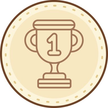 kupa düz simgesi, vektör illüstrasyonu