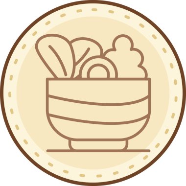 Modern b 'nin vektör illüstrasyonunda yiyecek ikonu yok