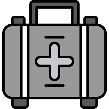 tıbbi ve sağlık çizgisi vektör simgesi.